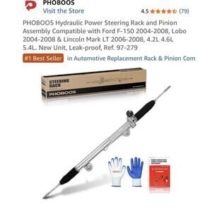 PHOBOOS Power Steering Rack and Pinion for 2004-2008 Ford F150